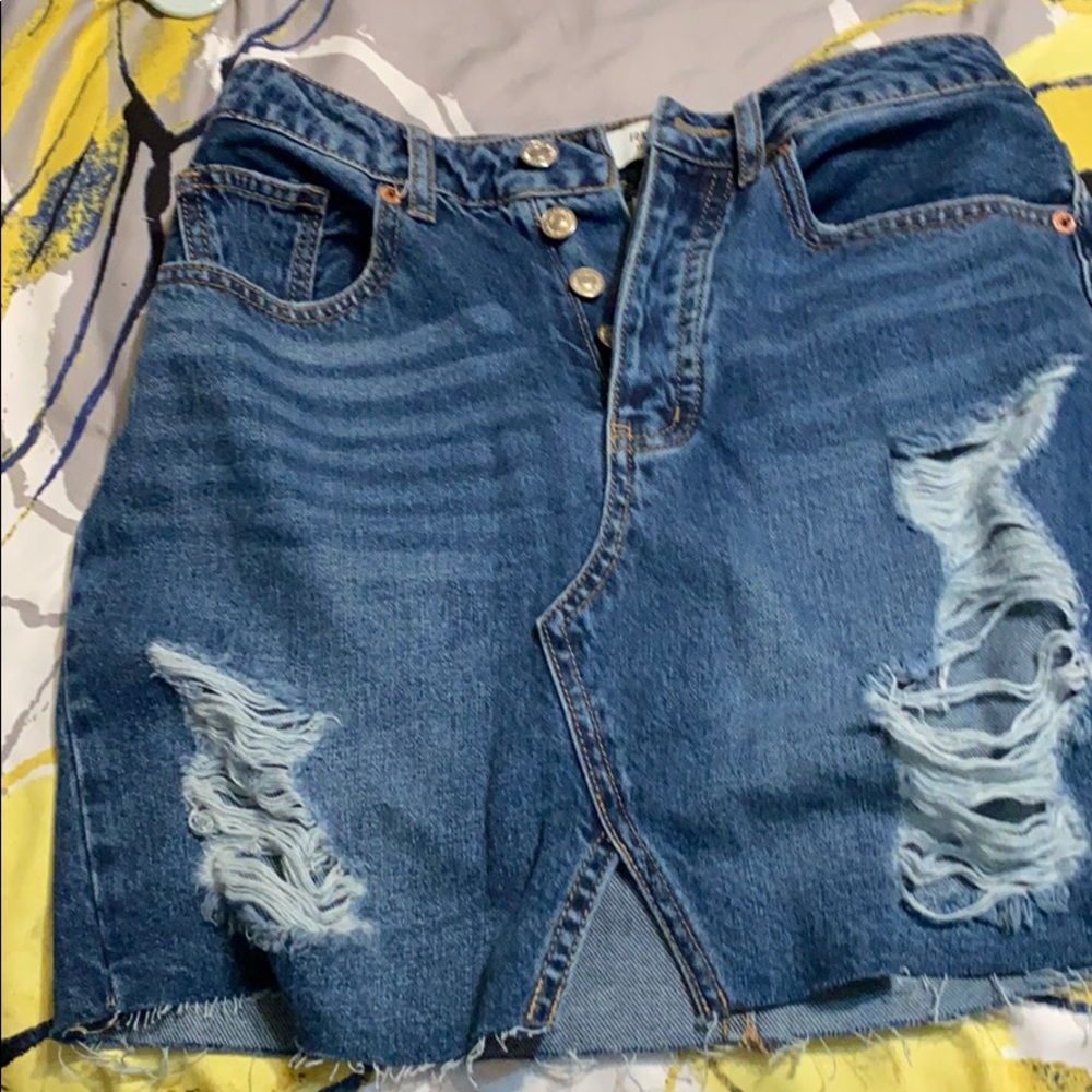 Jean skirt.